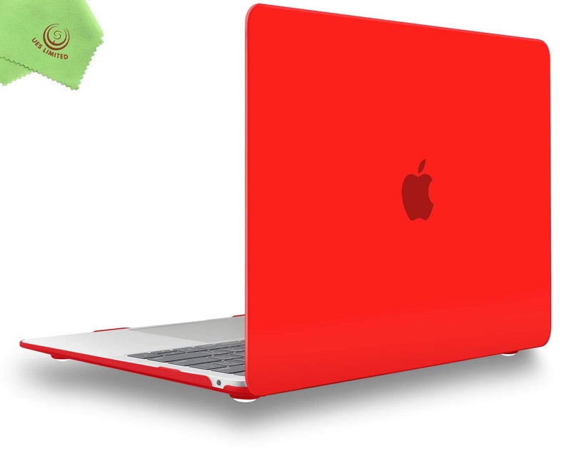 UESWILL 2022 2021 غلاف ماك بوك إير 13 بوصة A2337 M1 A2179 A1932، غلاف صلب متوافق مع ماك بوك إير 13 بوصة مع شاشة ريتينا وTouch ID (2018-2022)، أحمر - Image 1